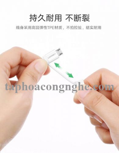 Ugreen 40770 0.5M màu Trắng Cáp sạc truyền dữ liệu USB 2.0 sang MICRO USB + MINI USB US178 30040770